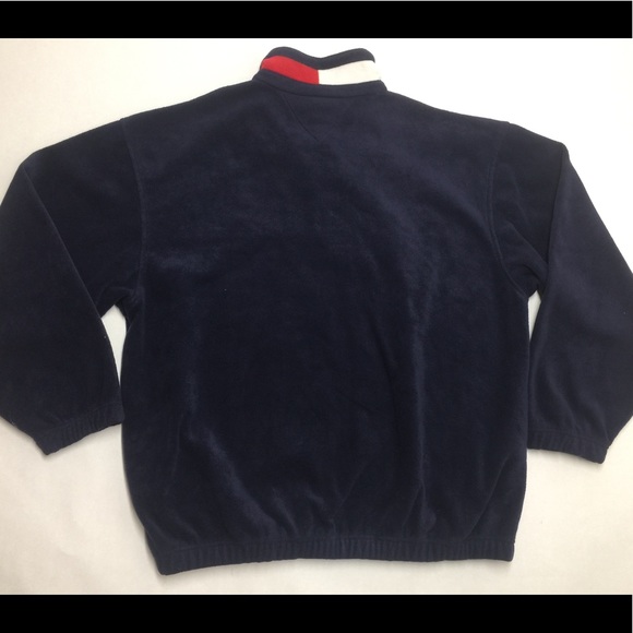 SOLD❌90s TOMMY HILFIGER FLEECE JACKET SPELL OUT XL - Picture 7 of 8